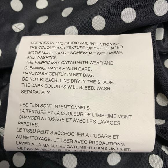 COMME des GARCONS Size L Black White Polyester Polka Dot Patch Pocket Shirt - Picture 7 of 7